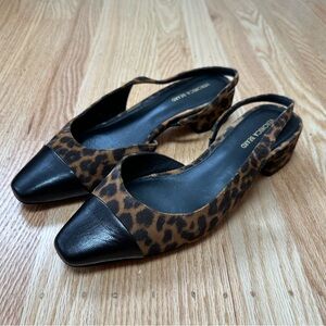 Veronica Beard Black and Brown Leopard Heels